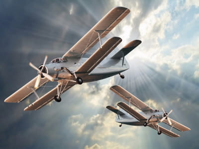 Fototapete Retro-Flugzeuge