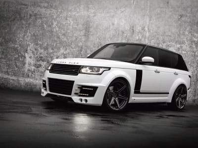 Fototapete Weißer Land Rover