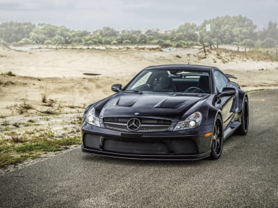 Fototapete Schwarzer Mercedes