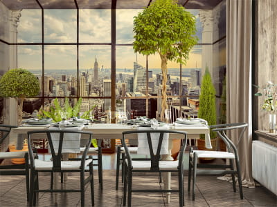 Fototapete Fenster mit Blick auf New York