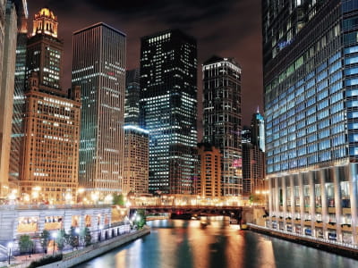 Fototapete Nachtstadt Chicago