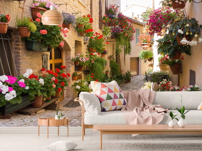 Fototapete Blumenstraße