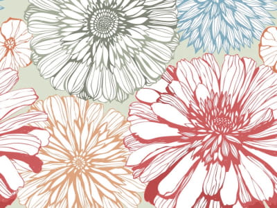 Fototapete Große Frühlingsblumen
