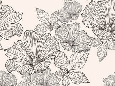 Fototapete Helle Blumen