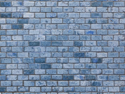 Fototapete Ziegelblau