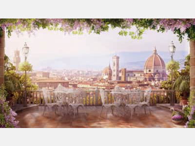 Fototapete Terrasse in Florenz