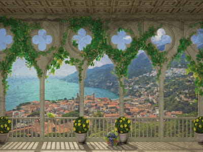 Fototapete Traditionelle italienische Terrasse