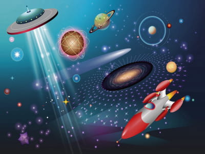 Fototapete Raumschiffe des Universums