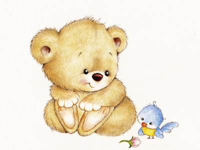 Fototapete Seifen-Teddybär