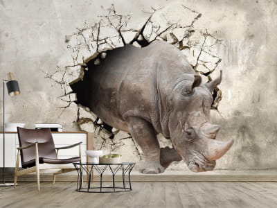 Fototapete Nashorn von der Wand