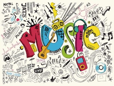Fototapete Graffiti-Musik