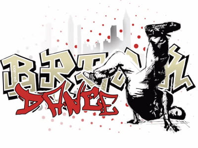 Fototapete Breakdance-Graffiti