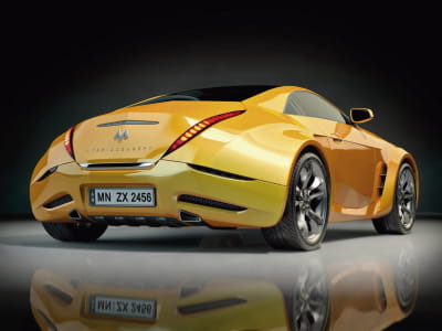 Fototapete Gelber Maserati