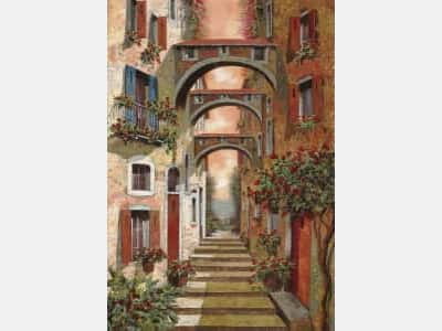 Fototapete Malerische alte Straße