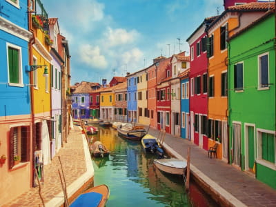 Fototapete Bunte Häuser in Venedig