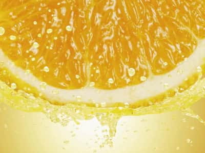 Fototapete Orangenscheibe