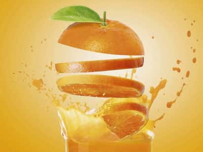 Fototapete Orangensaft