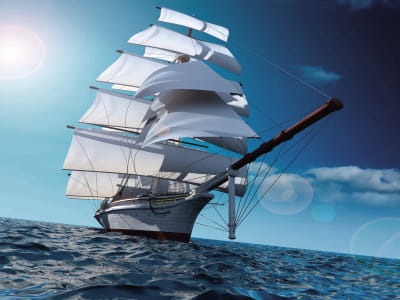 Fototapete Schnelles Schiff