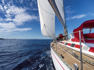 Fototapete Deck einer Luxusyacht