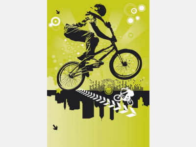 Fototapete Radfahren
