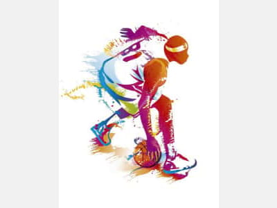 Fototapete Zeichnung eines Basketballspielers