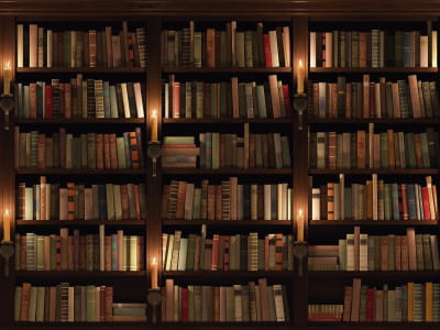 Fototapete Bücherregale in der Bibliothek
