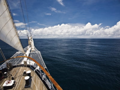 Fototapete Auf dem Deck eines Schiffes