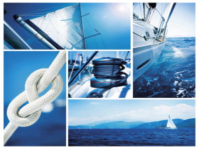 Fototapete Yacht-Collage