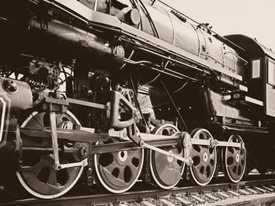 Fototapete Leistungsstarke Lokomotive