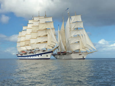 Fototapete Zwei Segelschiffe