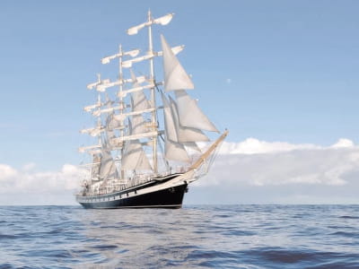 Fototapete Annäherung an das Schiff