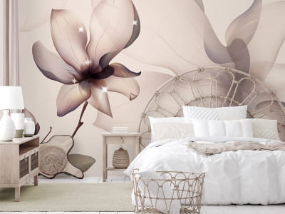 Fototapete Magnoliengrafiken