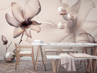Fototapete Magnoliengrafiken