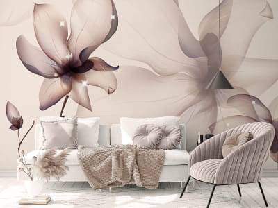 Fototapete Magnoliengrafiken