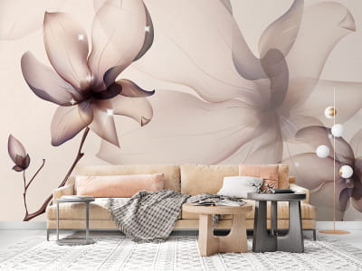 Fototapete Magnoliengrafiken