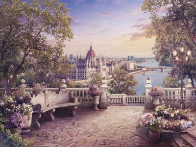 Fototapete Panorama von Budapest