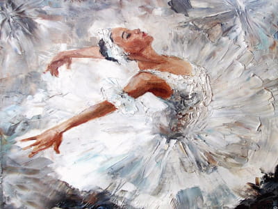 Fototapete Ballerina-Malerei