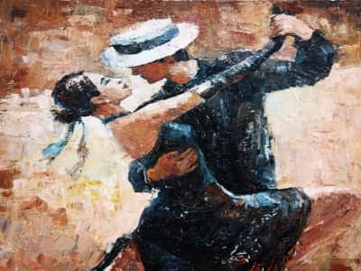 Fototapete Tango-Malerei