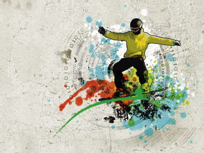 Fototapete Snowboard