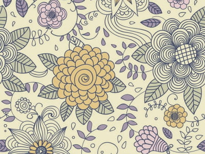 Fototapete Wunderschönes Blumenmuster