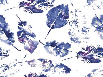 Fototapete Aquarell gefallene Blätter