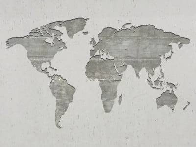 Fototapete Reliefkarte der Welt