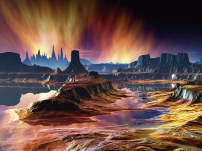Fototapete Außerirdische Landschaft