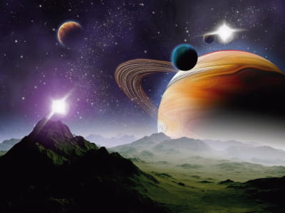 Fototapete Weltraumlandschaft