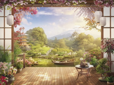 Fototapete Japanische Landschaft