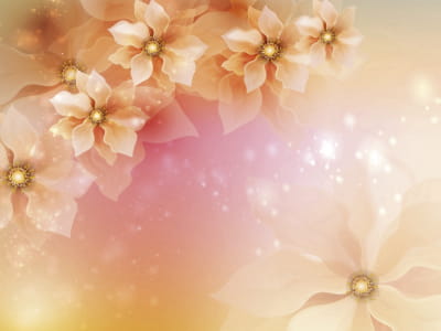 Fototapete Herrliche leuchtende Blumen