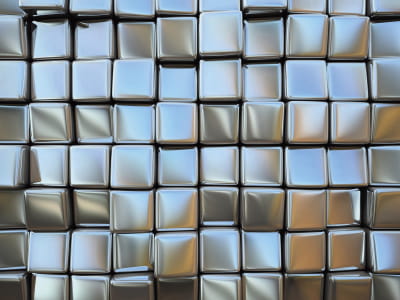 Fototapete Metallwürfel