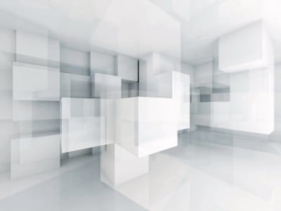 Fototapete Transparente 3D-Figuren