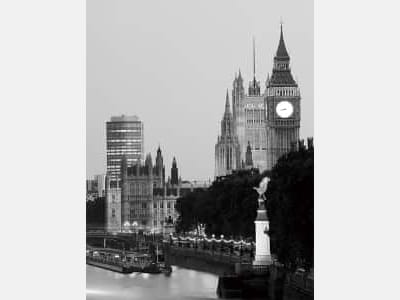 Fototapete London schwarz und weiß