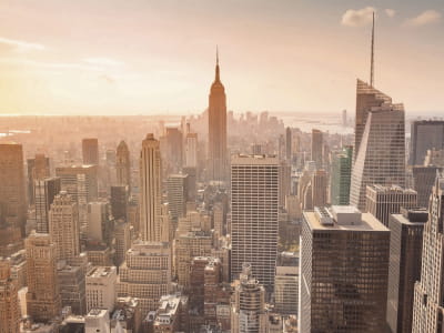 Fototapete Hohe Wolkenkratzer von New York